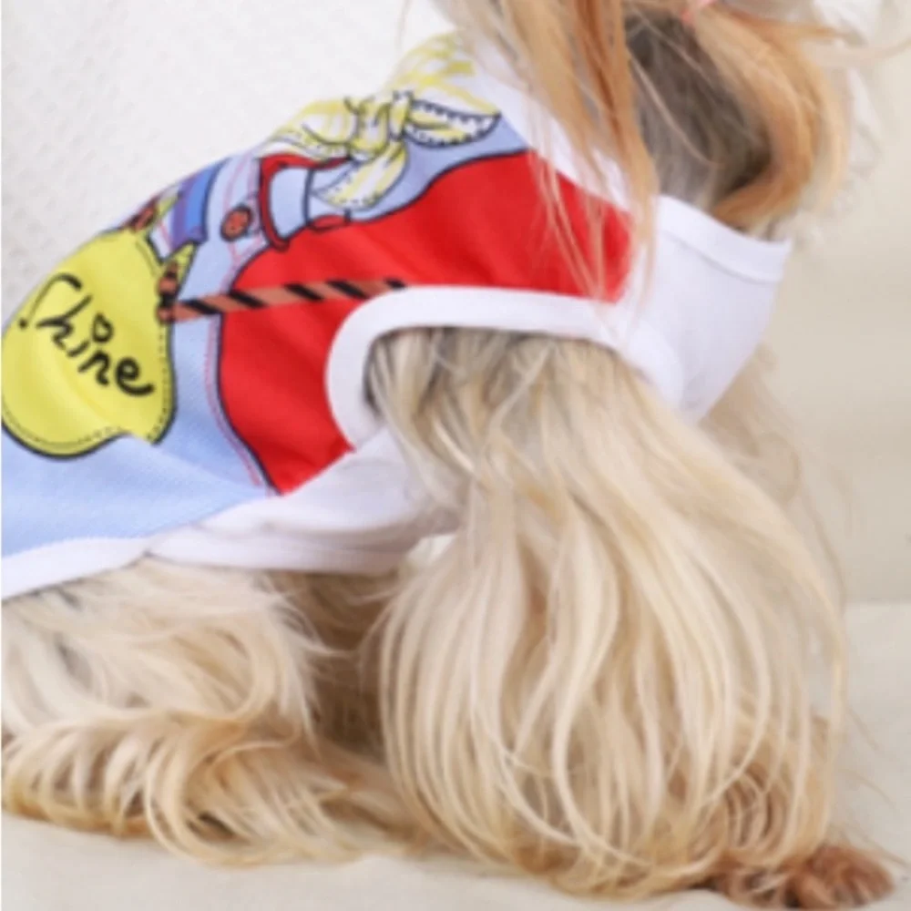4 Striped Black and White Dog Shirt